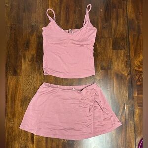 Skims Smooth Layers tank cami skort set size XS, rosewood. worn once